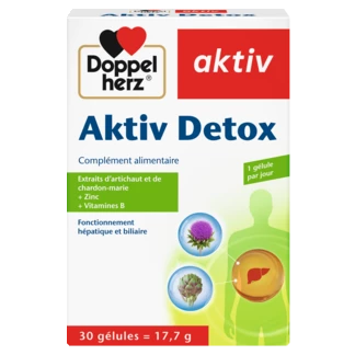 Illustration of the product packaging Doppelherz aktiv Aktiv Detox front view